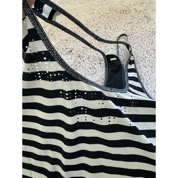 LULULEMON Water Bound Singlet LASER CUT Tank Top WOMENS 4 Apex Stripe Black Dune - Picture 4 of 8